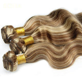 High Quality Human Hair Highlight Colored Bundles Weave Hair Extension