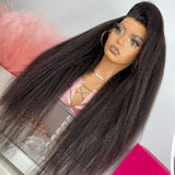 Upgraded 13x6 Fitted Cap Glueless Skin Melt Lace Front Wig Kinky