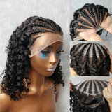 9x6 Pre-Braided Transparent Lace Glueless Human Hair Lace Wig