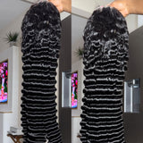 Upgraded Drawstring Dome Cap 3D Fitted Pre-Cut HD Lace Closure Wig Deep Wave