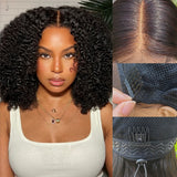 Upgraded Drawstring Dome Cap 3D Fitted Pre-Cut HD Lace Closure Wig Kinky Curly