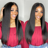 Skin Melt Full Lace (Whole Lace Cap) Light Yaki Delicate Hairline Human Hair Lace Wig