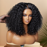 13x6 Curly Bob Wig 250% Preplucked Human Hair Lace Front Wigs