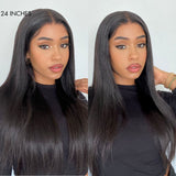 Upgraded Drawstring Dome Cap 3D Fitted Pre-Cut HD Lace Closure Wig Silky Straight