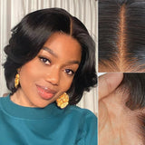 Pixie Glam 4x4|13x4 Short Pre-styled Pix Cut Ombre Brown Human Hair Lace Front Wig