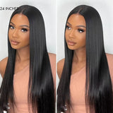 New TrueFit Drawstring 3D Fitted Pre-Cut HD Lace Closure Wig Straight with Vertical Straps