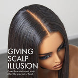 2x6 Deep Middle Part HD Skin Melt Lace Human Hair Glueless Wig Natural Wave