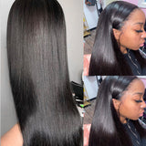 {Clearance} #1 Jet Black 4X4/13x4 Transparent Lace Wig 250% Human Hair Wig