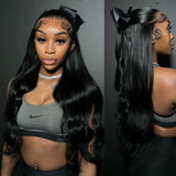 {Clearance} #1 Jet Black 4X4/13x4 Transparent Lace Wig 250% Human Hair Wig