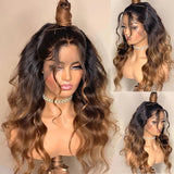 CLEARANCE Imani | 13X6 Lace Front Black Root Ombre Wavy Human Hair Wig