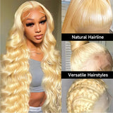 613 Blonde Full Lace Invisible Strap Preplucked Human Hair Lace Wig