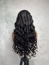 2x6 Deep Middle Part HD Skin Melt Lace Human Hair Glueless Wig Yaki Wave