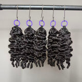 Soft Feather Crochet Braid Human Hair Extensions Burmese Curls with Coily Ends