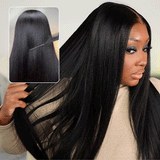 Upgraded 13x6 Fitted Cap Glueless Skin Melt Lace Front Wig Light Yaki
