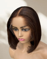Lagos Hairline Brown Bob Wig 13x6 M Hairline Human Hair Lace Front Wig