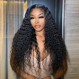 {Clearance} 5x5 Closure Wigs Deep Wave Skin Melt Swiss Lace Wig