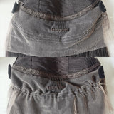 360 Lace Invisible Strap Pre-Cut 250% Density Preplucked Human Hair Bob Wig Curly