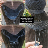 {50% Off} 7x5 Drawstring Dome Cap Skin Melt Lace Fitted Pre-Cut Closure Wig