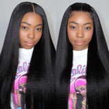 CLEARANCE 4X4/13x4 Transparent Lace Wig 250% Human Hair Wig Yaki