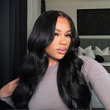 2x6 Deep Middle Part HD Skin Melt Lace Human Hair Glueless Wig Body Wave
