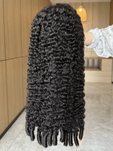 New TrueFit Drawstring 3D Fitted Pre-Cut HD Lace Closure Wig Burmese Curls Coily Ends with Vertical Straps