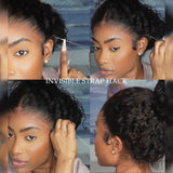{Clearance} 360 Lace Invisible Strap 250% Human Hair Lace Wig Burmese Curls