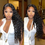 CLEARANCE 360 Lace Invisible Strap 250% Human Hair Lace Wig Loose Wave