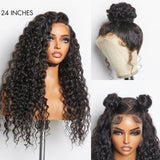 370 Fitted Cap Invisible Strap Skin Melt Lace Frontal Wig | Water Wave