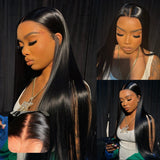 Invisible Strap 360 Skin Melt Lace Wig 2.0 Precut Lace Knot-Free Human Hair Frontal Wig Straight