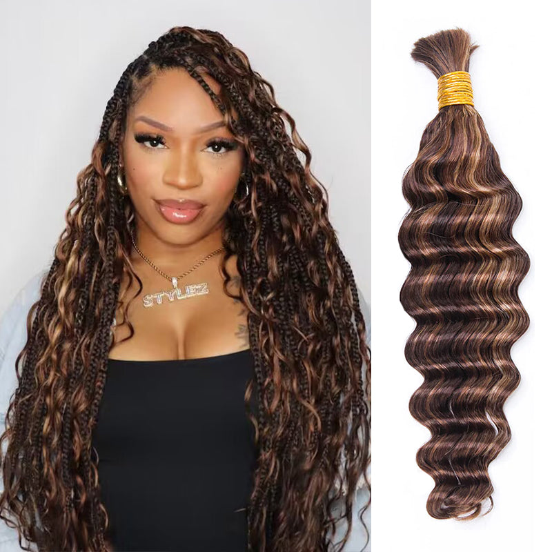 Afsisterwig - Mix Color #4/#27/#30 Bulk Hair Human Hair  display picture 3
