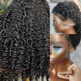 Skin Melt 360 Lace Fluffy Edge Invisible Strap Human Hair Frontal Wig | Burmese Curls