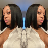 {50% Off} 4x4 Natural Color Human Hair Closure Bob Wig