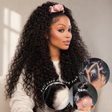 Full Lace 200% Natural Hairline HD/Transparent Human Hair Lace Wig Water Wave