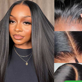 Upgraded 13x6 Fitted Cap Glueless Skin Melt Lace Front Wig Light Yaki