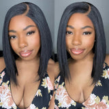 9x6 PartingMax HD Skin Melt Lace Wear Go Glueless Pre-cut Human Hair Lace Bob Wig