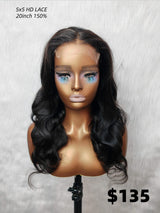 {LAST-PIECE-CLEARANCE} 5x5 Skin Melt Lace Human Hair Wig Body Wave
