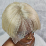 613 Blonde Short Pixie Cut Prestyled Human Hair Lace Wig