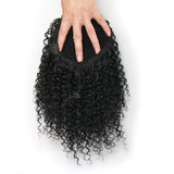 Drawstring Ponytail Human Hair Curly Extension
