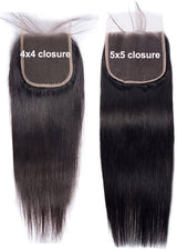 HD Skin Melt Lace Pre-Plucked 4x4/5x5 Lace Closure Human Hair Wave Textures (Not Wig)
