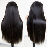 6x5 Drawstring Glueless Transparent Lace Closure Wig Straight