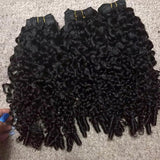 High Quality Human Hair Bundles Weave Hair Extension Burmese Curls with Coily Ends