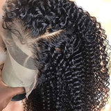 4X4/13x4 Transparent Lace Wig 250% Human Hair Wig Kinky Curly