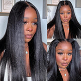 Skin Melt Full Lace (Whole Lace Cap) Light Yaki Delicate Hairline Human Hair Lace Wig