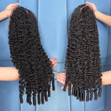 370 Fitted Cap Invisible Strap Skin Melt Lace Frontal Wig | Burmese Curls with Coily Ends