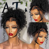 {Clearance} 360 Lace Invisible Strap 250% Human Hair Lace Wig Curly