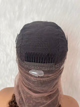 {LAST-PIECE-CLEARANCE} 360 Knot-Free Lagos Hairline Ombre Brown Fitted Skin Melt Lace Wig Burmese Curly