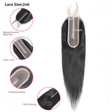 2x6 HD Skin Melt Lace Human Hair Closure