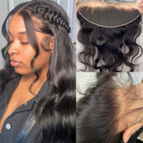13x4/13x6 Pre-Plucked Hairline Transparent Lace Frontal Body Wave Human Hair