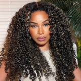 {Clearance} Glueless Air Cap Skin Melt Lace Preplucked Human Hair Closure Wigs Highlight Curly