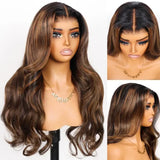 CLEARANCE 360 Lace Invisible Strap 250% Human Hair Lace Wig Ombre Highlights Wavy